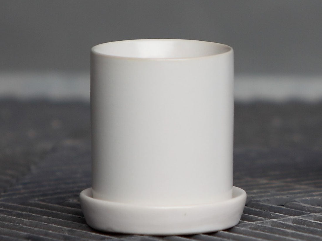 Cylinder Pot with Detached Saucers (LARGE) By Plantatorem