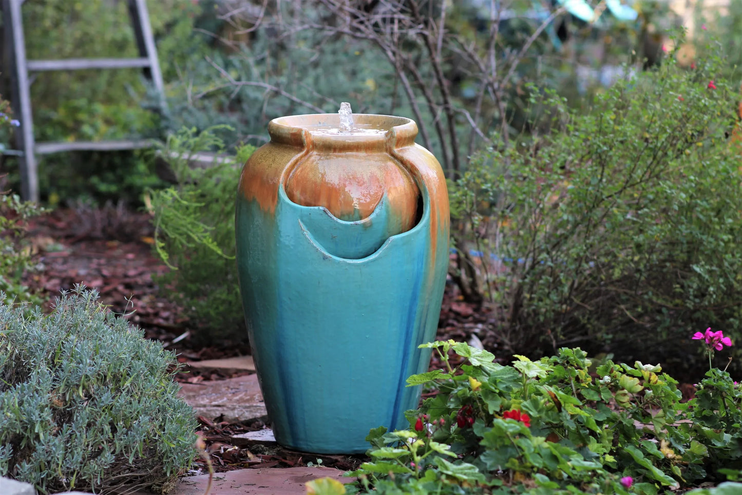 Tea Garden Fountain (Gold Turquoise) By Plantatorem