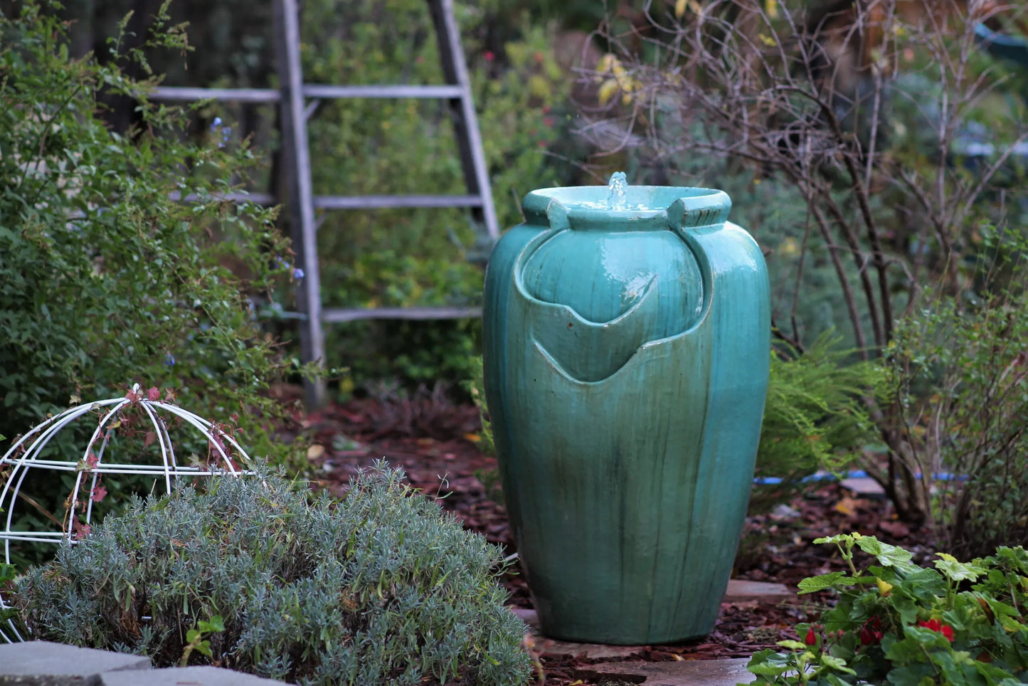 Tea Garden Fountain (Rustic Green) By Plantatorem
