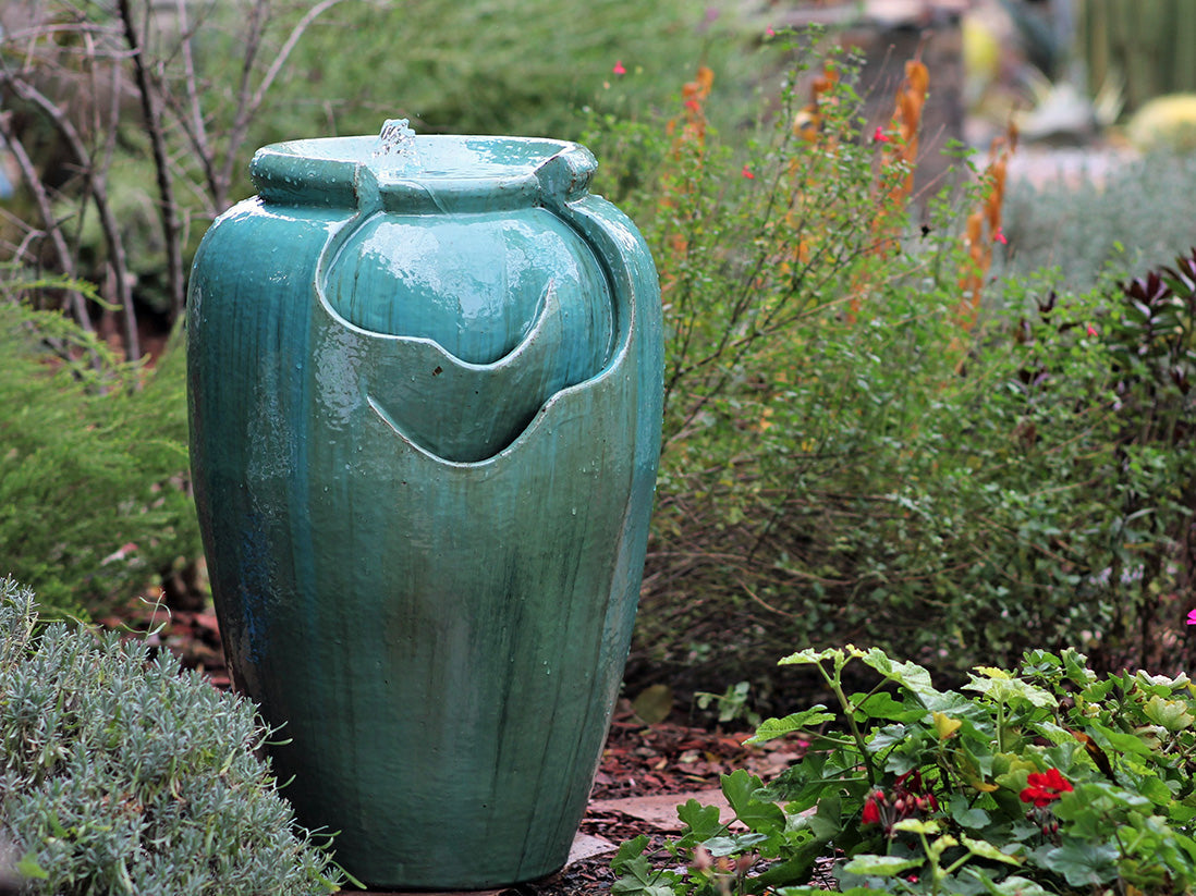 Tea Garden Fountain (Rustic Green) By Plantatorem