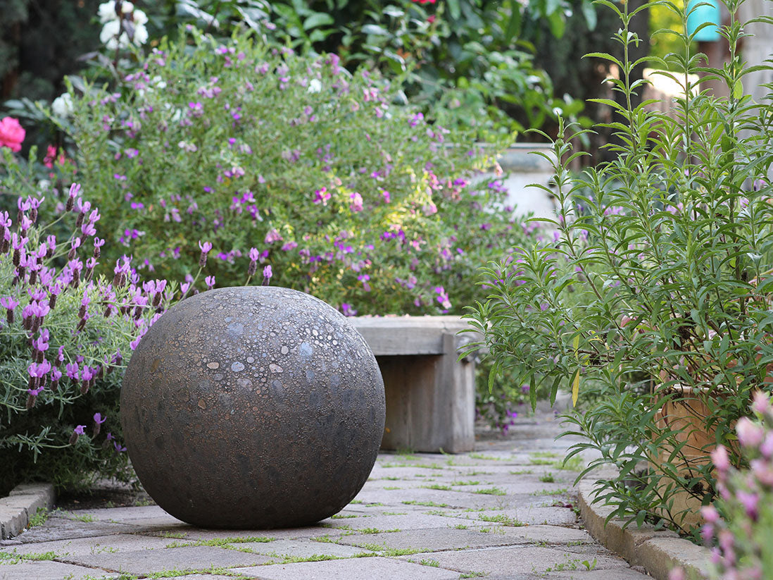 Outdoor Decorative Sphere Vintage 12" By Plantatorem