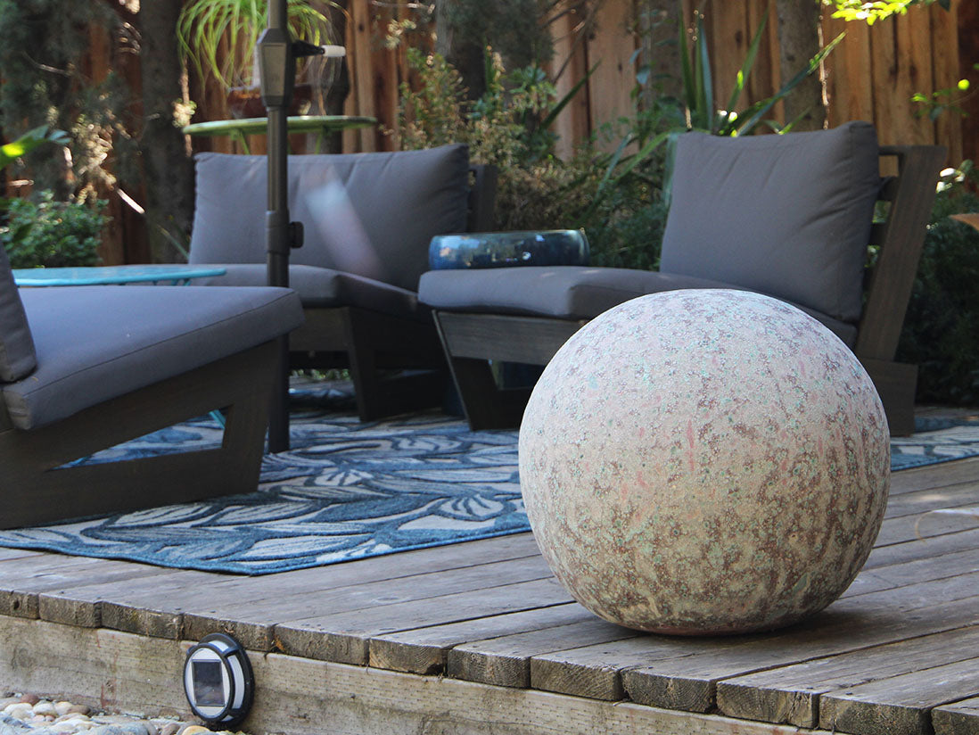 Outdoor Decorative Sphere Vintage 12" By Plantatorem