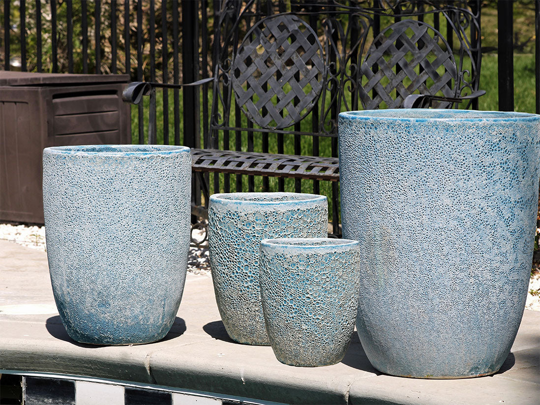 Tall Milano Cone Planters - Set of 4 (Coral) By Plantatorem