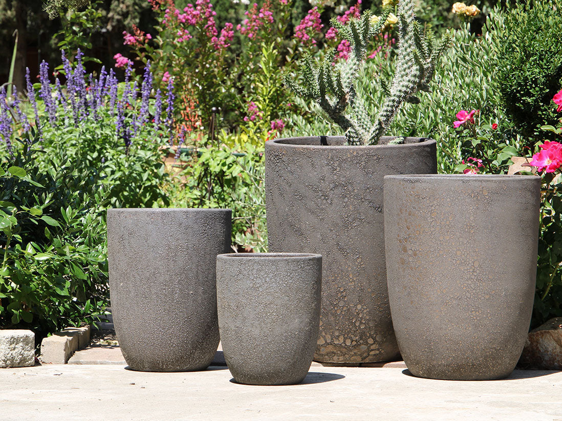 Tall Milano Cone Planters - Set of 4 (Coral) By Plantatorem