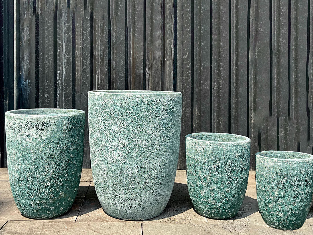 Tall Milano Cone Planters - Set of 4 (Coral) By Plantatorem