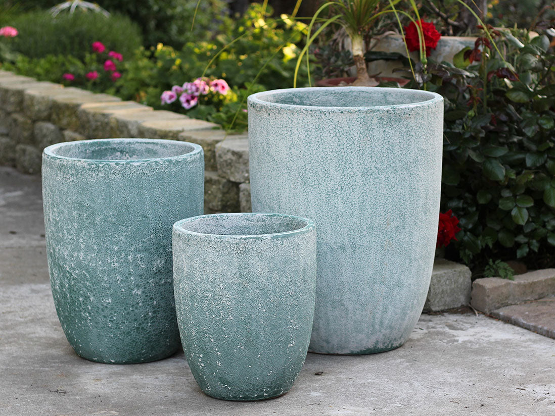 Tall Milano Cone Planter - Set of 3 (Coral) By Plantatorem