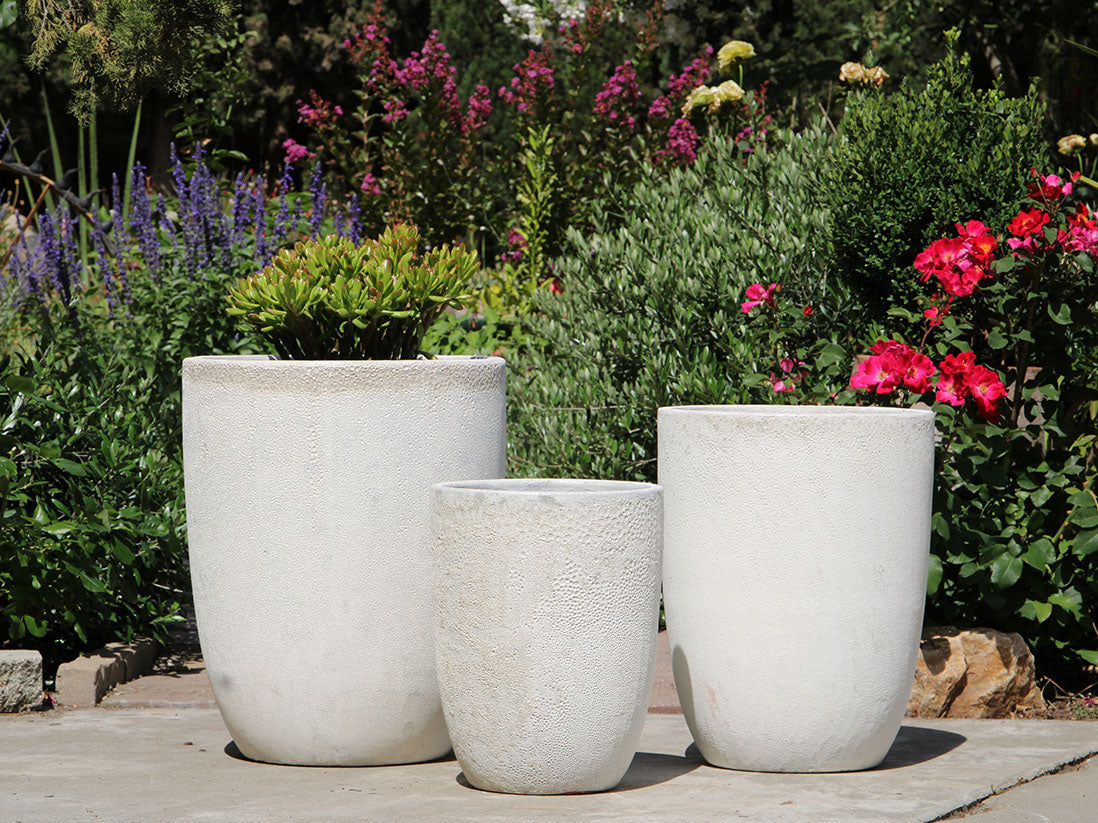 Tall Milano Cone Planter - Set of 3 (Coral) By Plantatorem