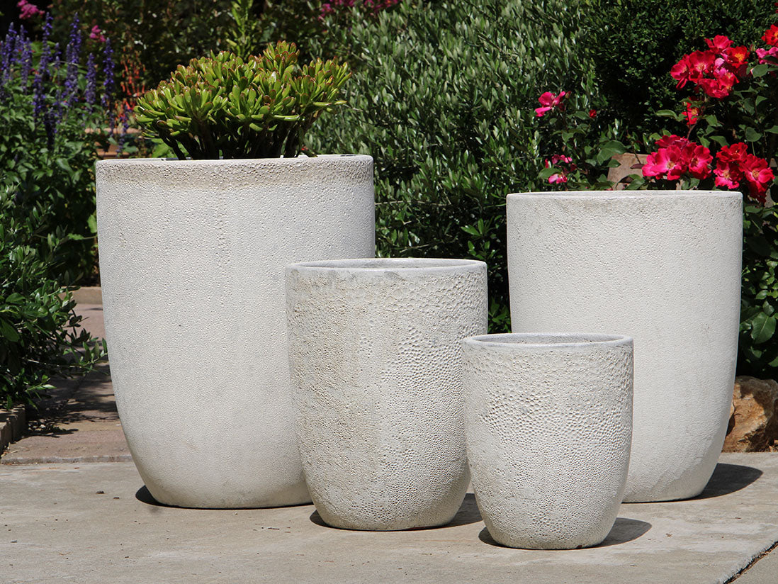 Tall Milano Cone Planters - Set of 4 (Coral) By Plantatorem