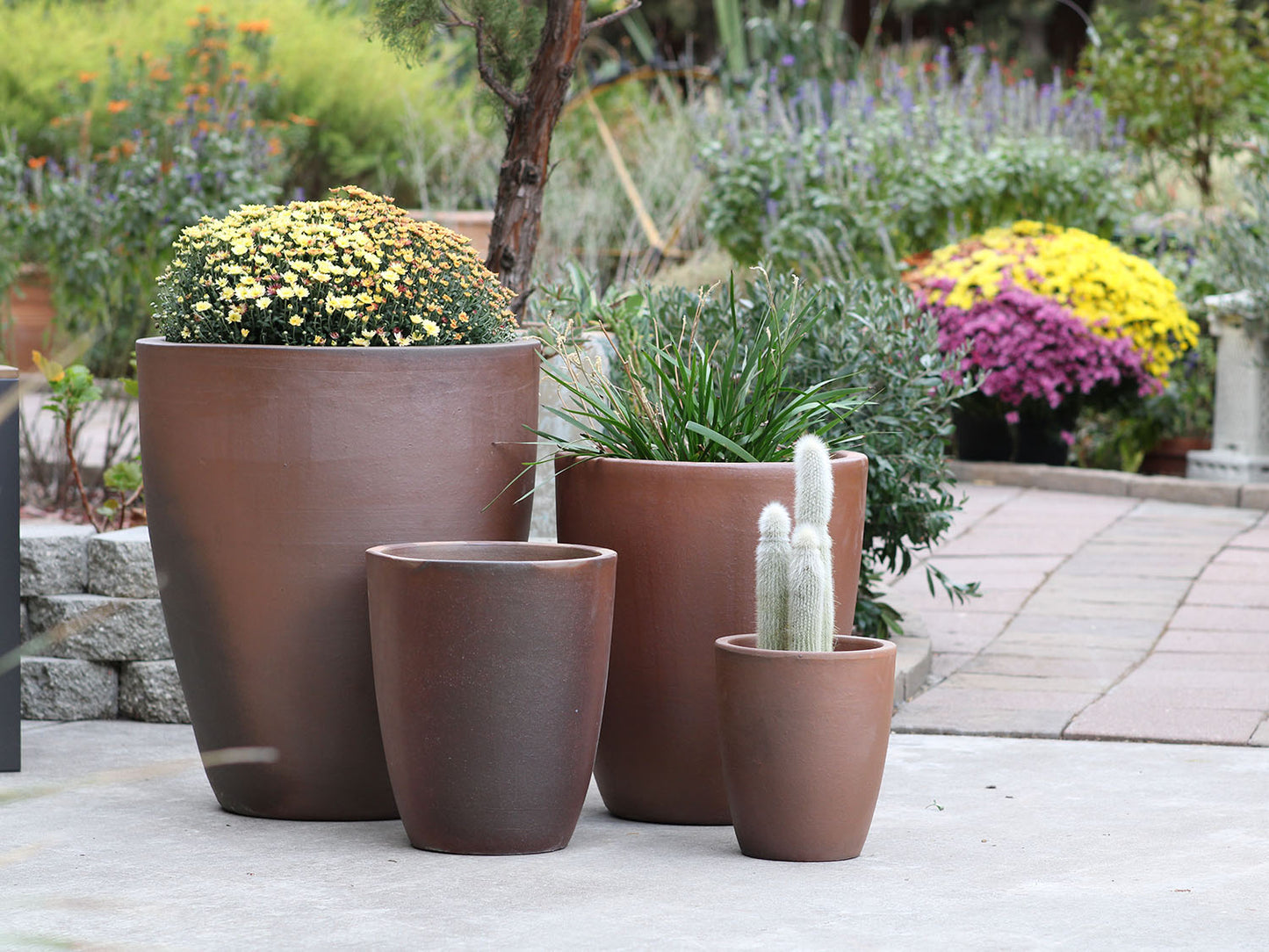 XLG Cone Planter - Set of 4 (Clay) By Plantatorem