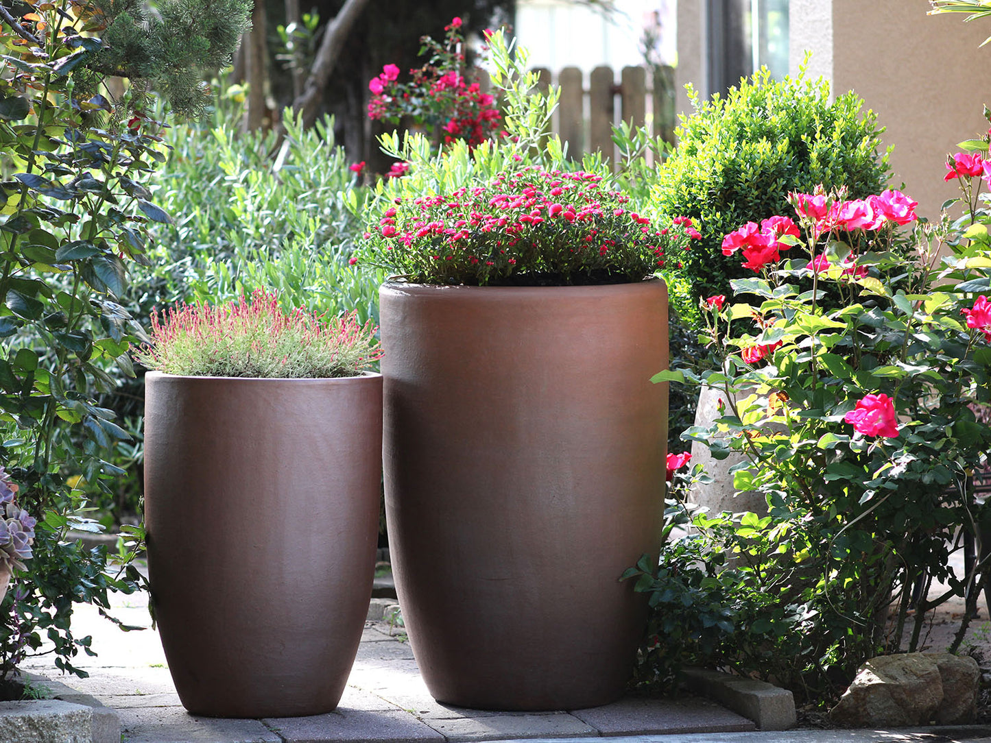 Tall Barrel Planters - Set of 2 (Clay) By Plantatorem
