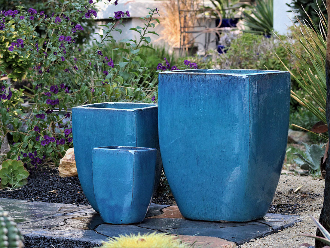 Round Square Pots - Set of 3 By Plantatorem