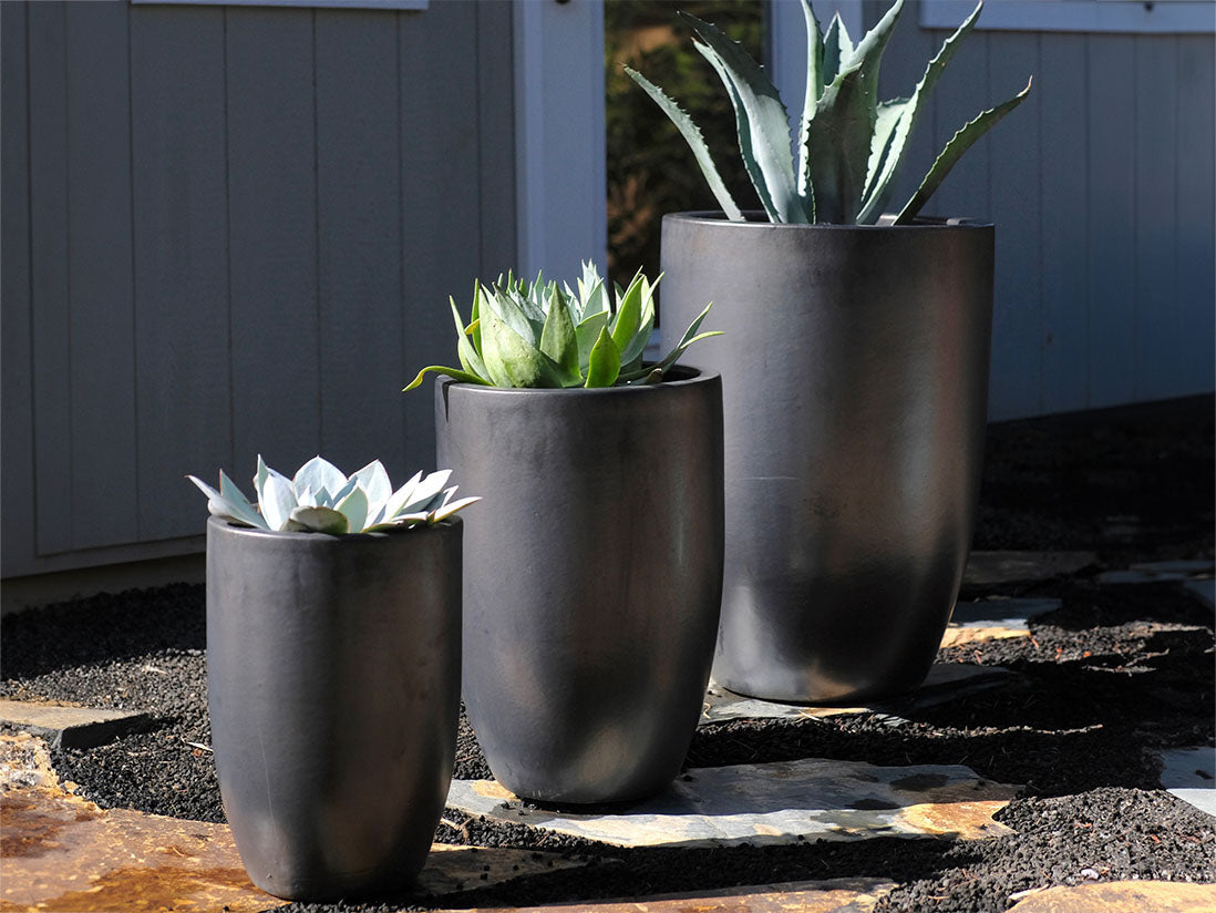 Mid Height Barrel Planter - Set of 3 By Plantatorem