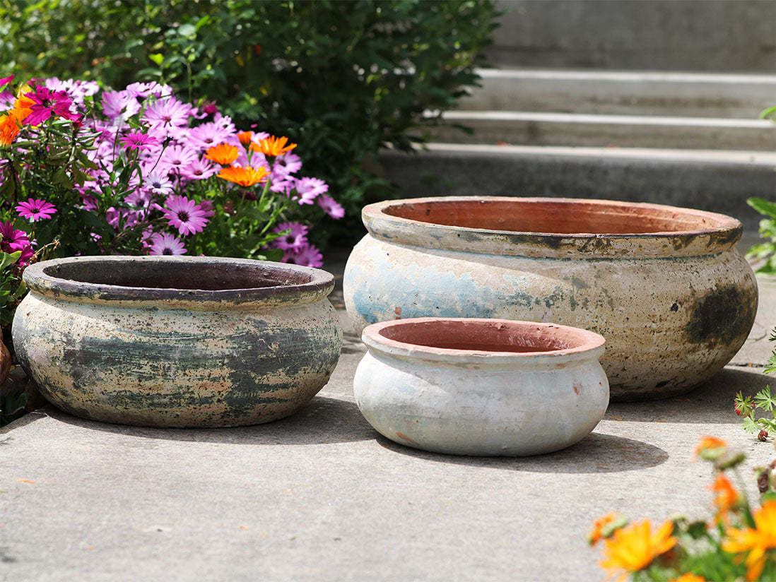 Rounded Rim Low Parco Planter (Set of 3) By Plantatorem