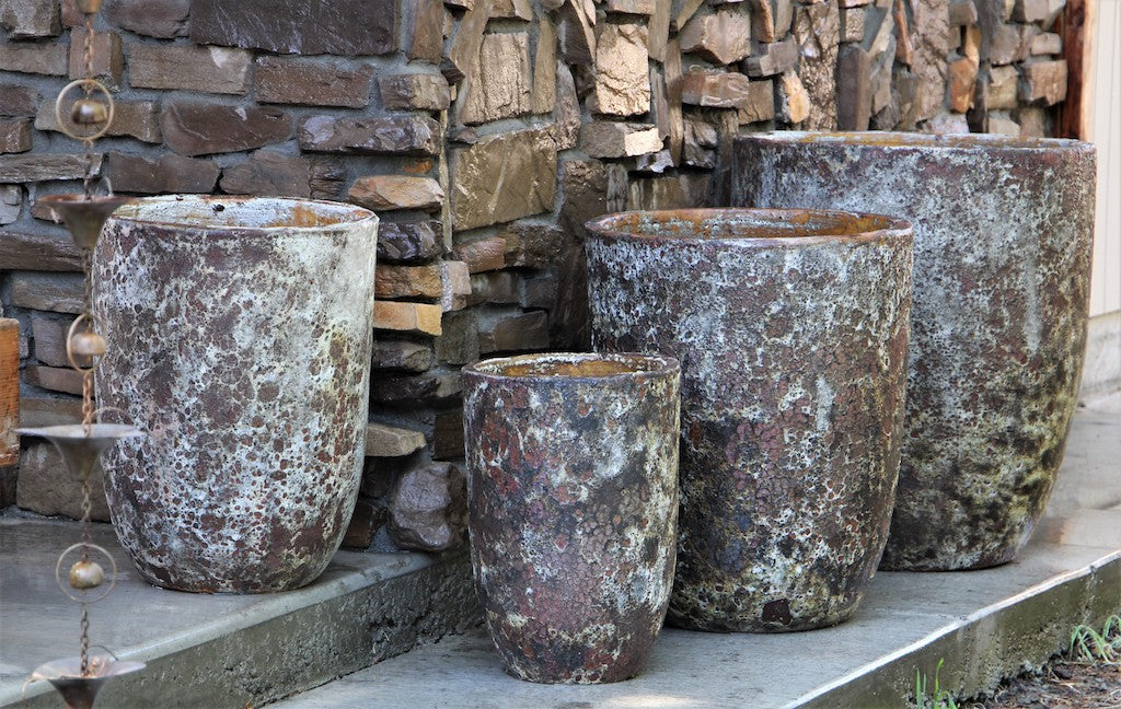 Milano Tall Barrel Planter - Set of 4 By Plantatorem