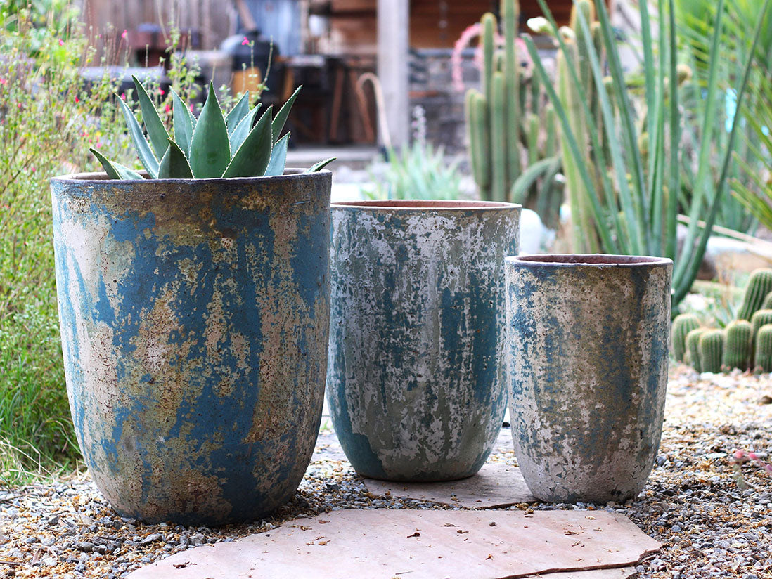 Milano Tall Barrel Planter - Set of 3 By Plantatorem