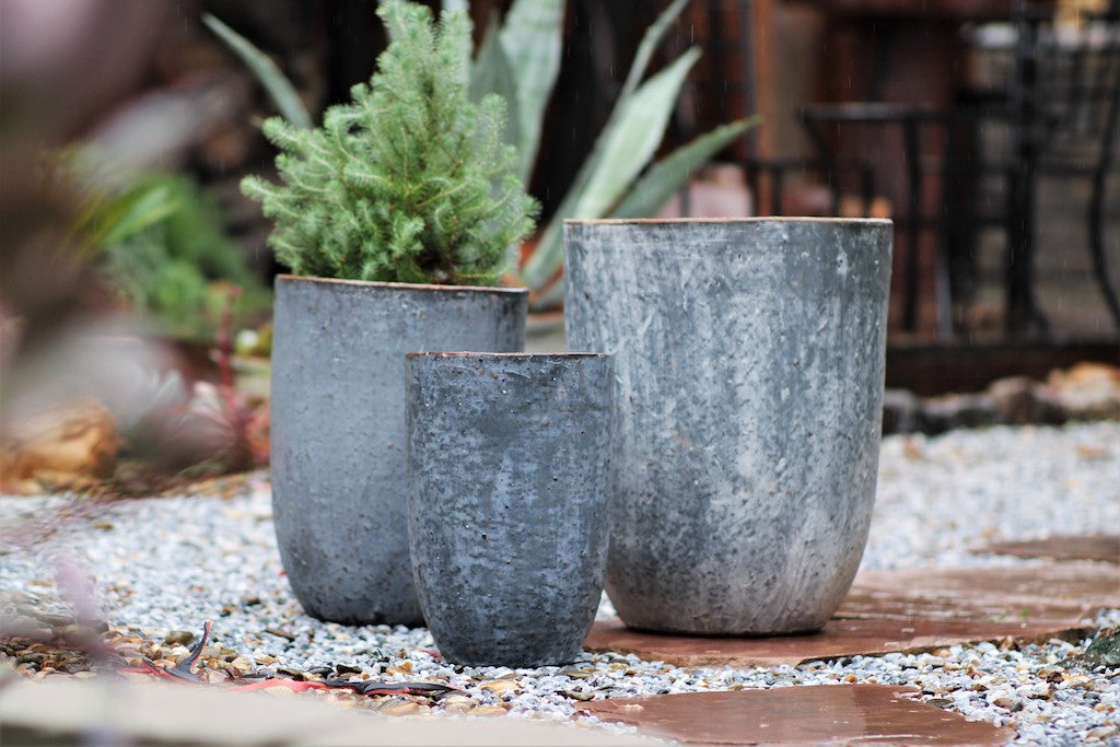 Milano Tall Barrel Planter - Set of 4 By Plantatorem