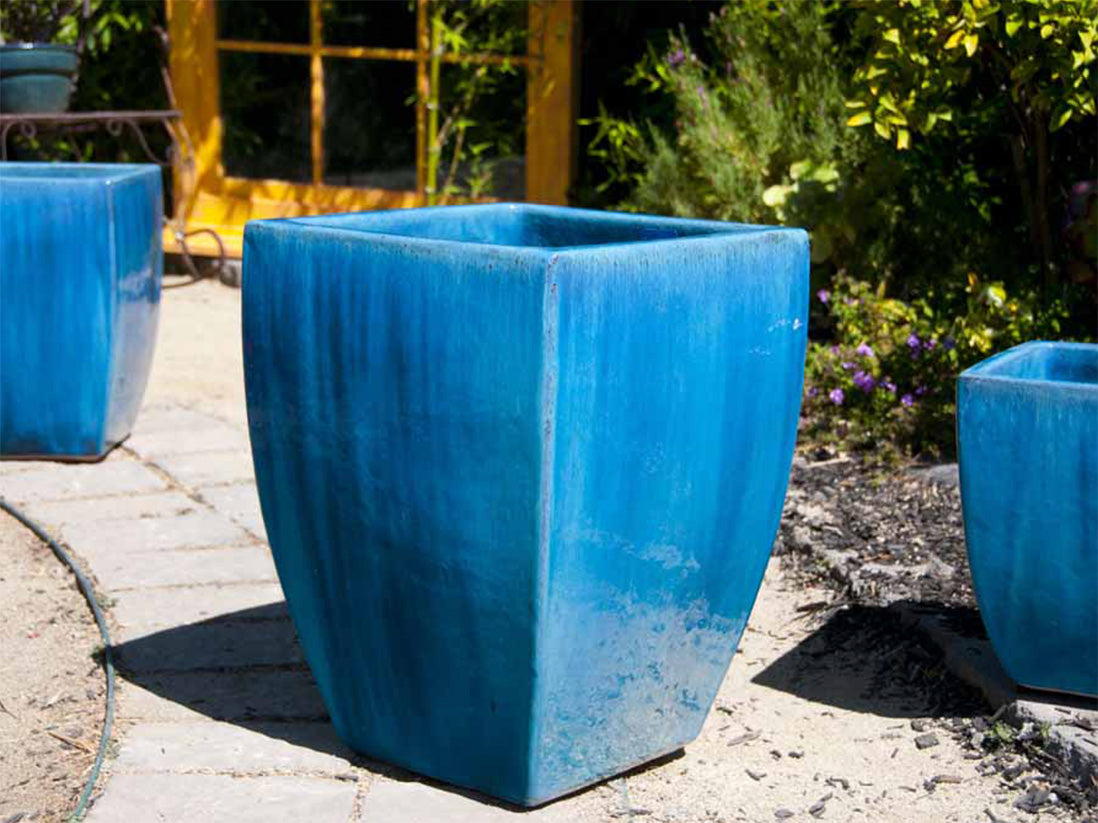 Tall Milano Square Planter - Set of 3 By Plantatorem
