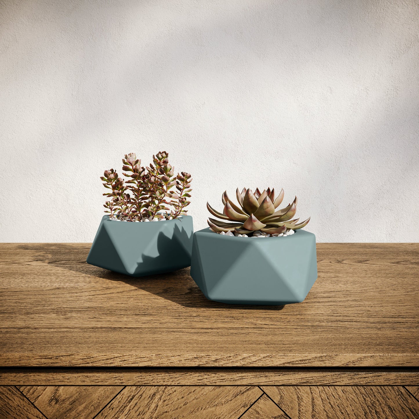 Concrete Mini Tilt Tabletop Planters (Set of 2)
