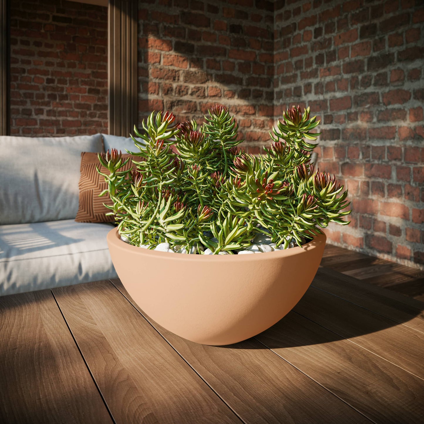 Concrete Basin Tabletop Planter
