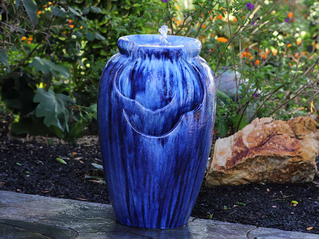 Tea Garden Fountain (Blossom Blue) By Plantatorem