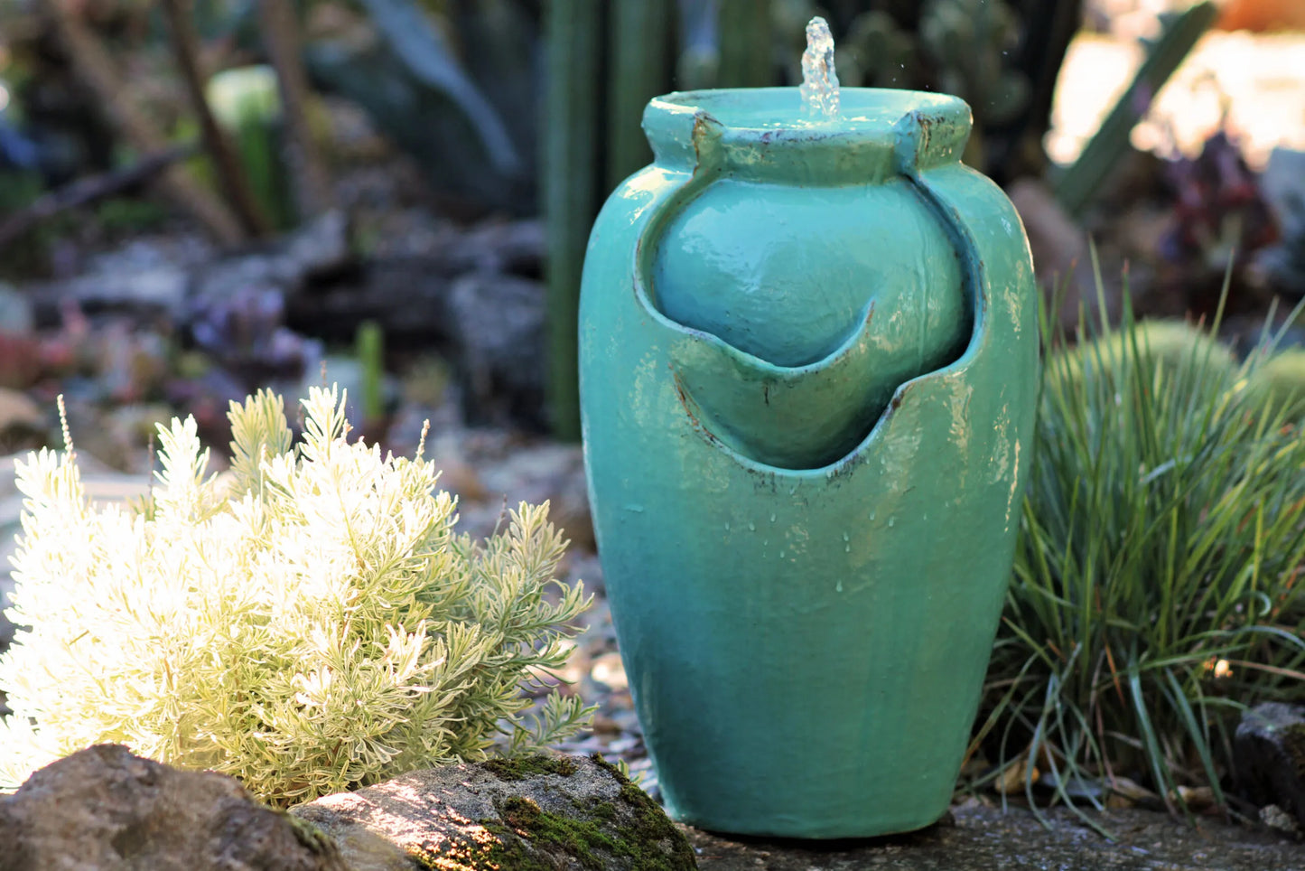Tea Garden Fountain (Turquoise) By Plantatorem