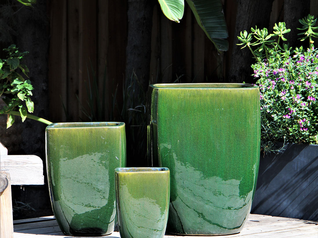 Round Square Pots - Set of 3 By Plantatorem