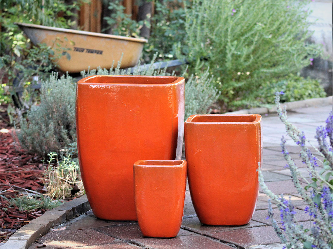 Round Square Pots - Set of 3 By Plantatorem