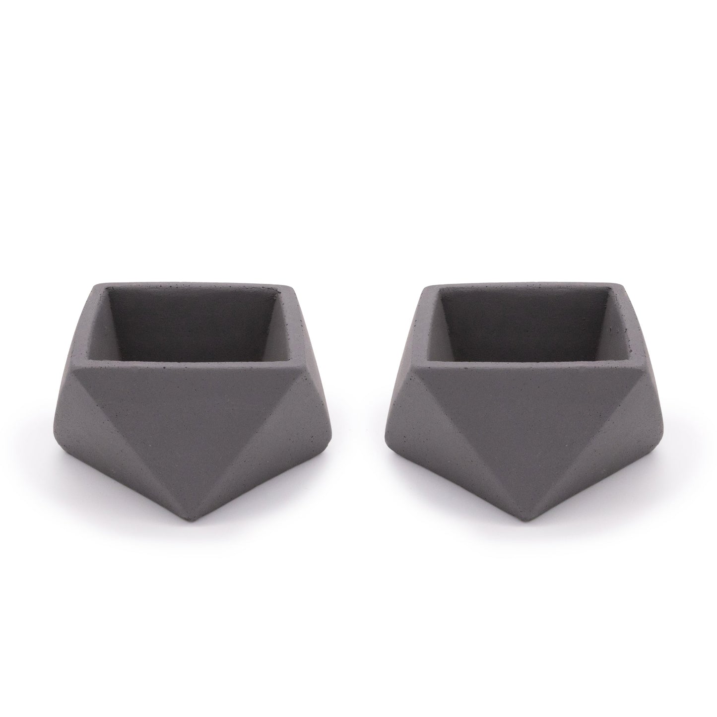 Concrete Mini Wedge Tabletop Planters (Set of 2)