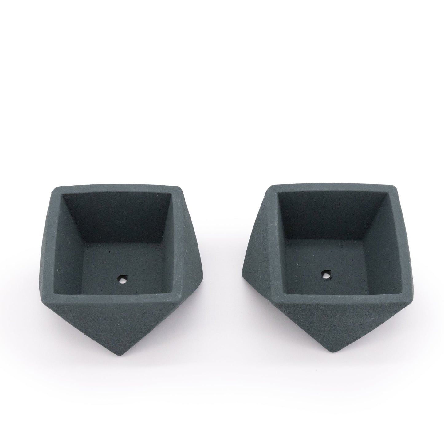 Concrete Mini Wedge Tabletop Planters (Set of 2)