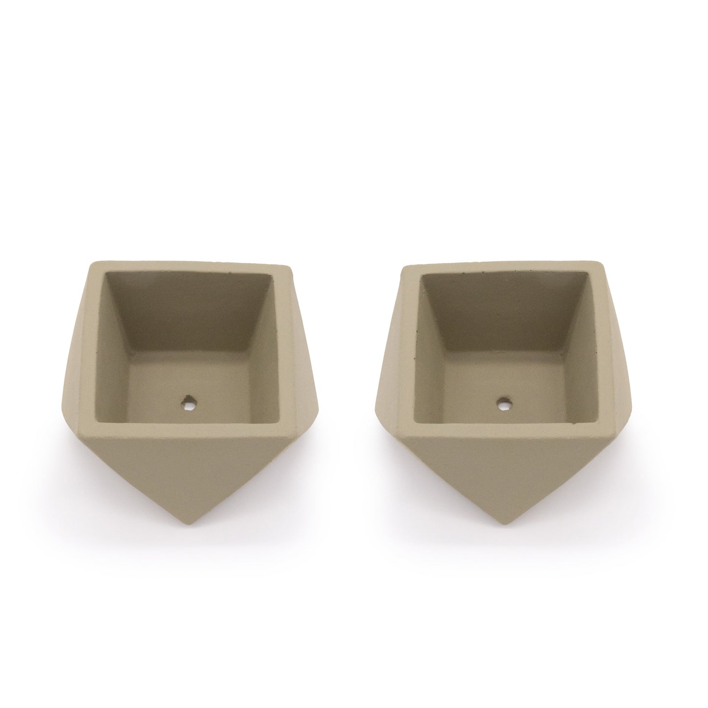 Concrete Mini Wedge Tabletop Planters (Set of 2)